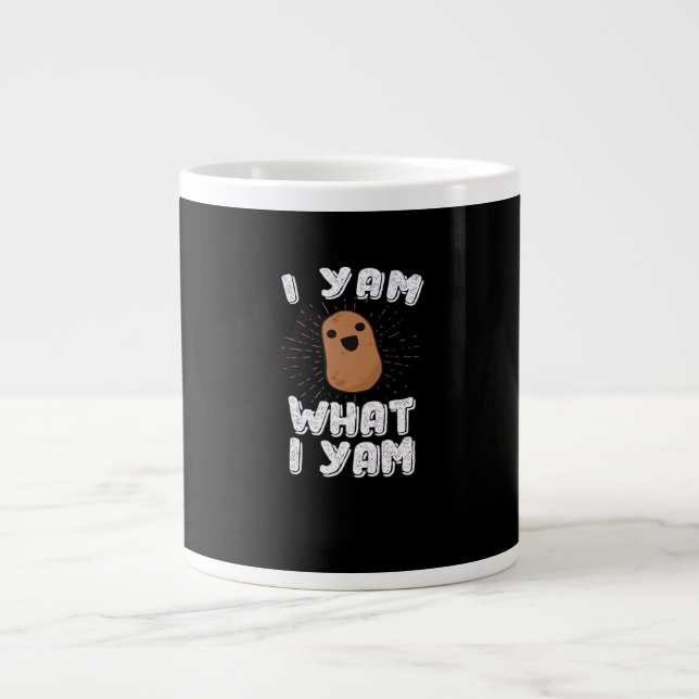 Ich Yam, was ich Yam Funny Potato Pub Erntedank Jumbo-Tasse (Vorderseite)