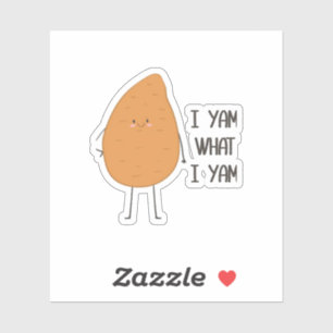 Ich Yam, was ich Yam! Phantastische Yam-Pflanze Aufkleber
