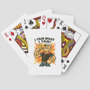Ich Yam, was ich Yam Popeye Cartoon Zitat Classic Spielkarten