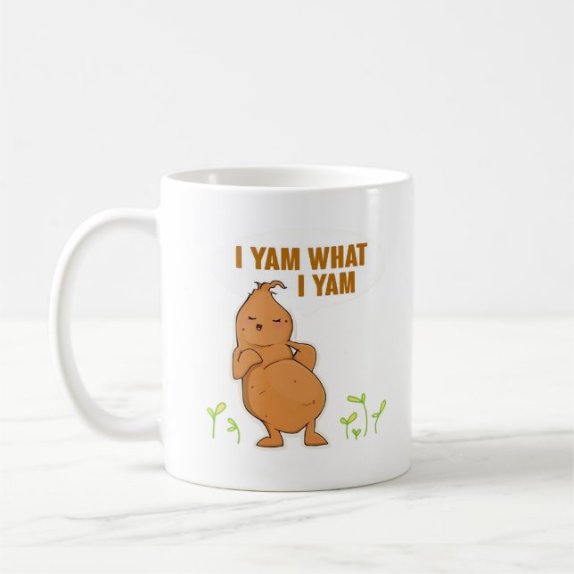Ich Yam, was ich Yam Trendy Basic Kaffeetasse (Links)