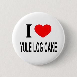 Ich ❤️ YULE LOG KUCHEN Ich liebe YULE LOG KUCHEN I Button