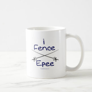 ich zäune Epee (Pistolengriff) BLAU ein Kaffeetasse