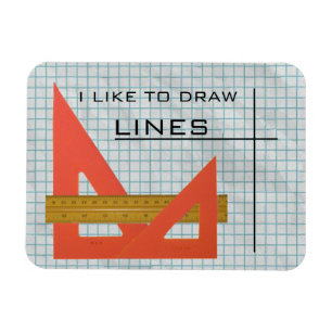 Ich Zeichn gerne Linien Dreiecke, Maßstab, Graph P Magnet