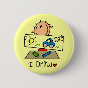 Ich zeichne T-Shirts und Geschenke Button
