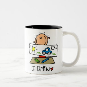 Ich zeichne zweifarbige tasse
