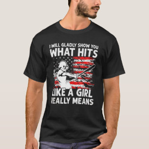 Ich zeige Ihnen gerne, was die Girls Liebe Softba T-Shirt