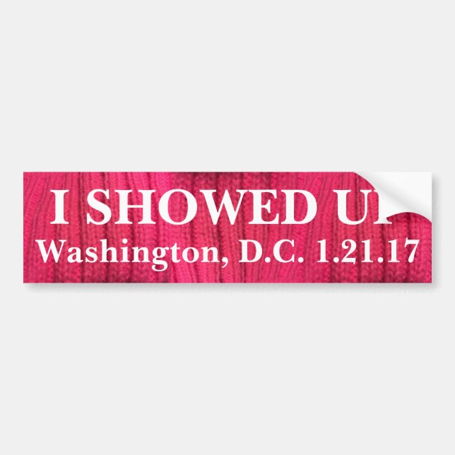 Ich zeigte mich Washington, DC Autoaufkleber (Vorne)