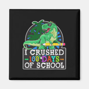 Ich zerbrach 100 Tage Schuljunge Dinosaurier und T Magnet