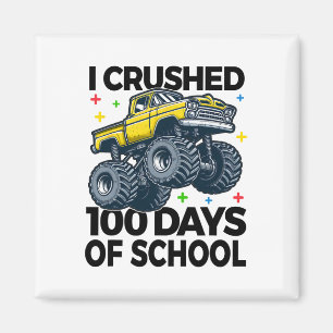 Ich zerbrach 100 Tage Schulmonster-Lkw 100 Tage Magnet