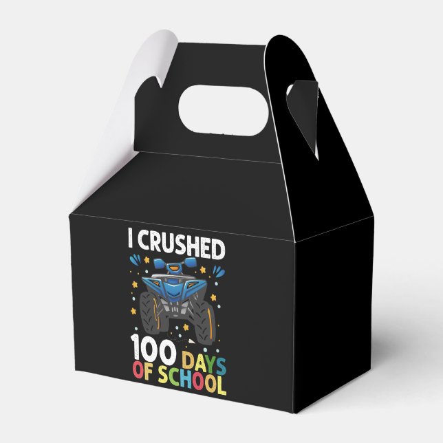 Ich zerbrach 100 Tage Schulmonster-Lkw-Jungen Geschenkschachtel (Vorderseite)