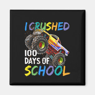 Ich zerbrach 100 Tage Schulmonster-Lkw-Kinder-Bo Magnet