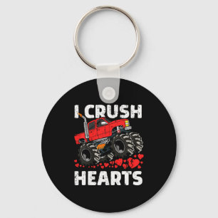 Ich zerquetsche Herzen Valentinstag Monstertruck J Schlüsselanhänger