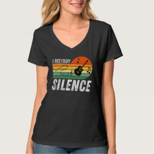Ich zerstöre Stille Akustischer Gitarrenspieler T-Shirt