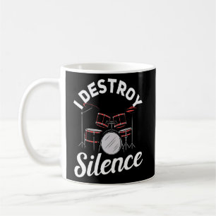 Ich zerstöre Stille Drummer Kaffeetasse