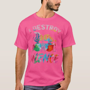 Ich zerstöre Stille Funny Drummer Colorful Drum Se T-Shirt