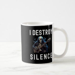 Ich zerstöre Stille Ghost Gitarre Funny Guitar Kaffeetasse