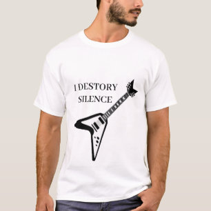 Ich zerstöre Stille Gitarre Männer Frauen Guita T-Shirt