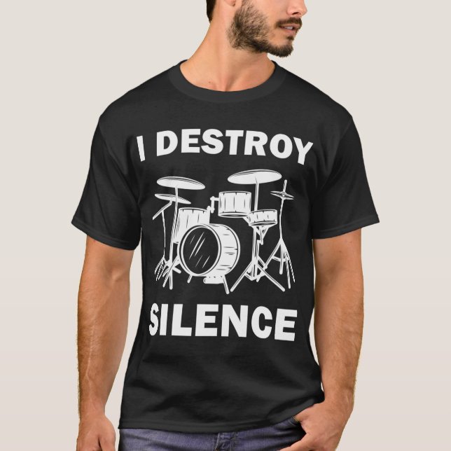 Ich zerstöre Stille T-Shirt (Vorderseite)