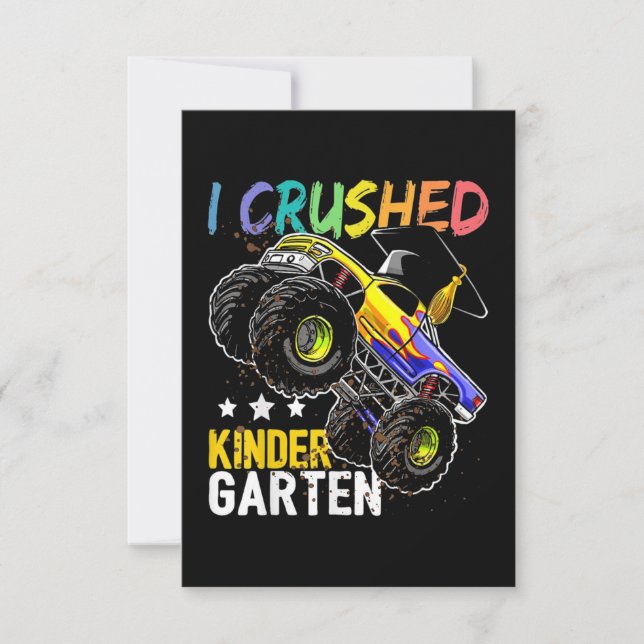 Ich zerstörte den Kindergarten-Monstertruck Karte (Vorderseite)