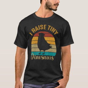 Ich ziehe Dinosaurier Tier Huhn Retro Bauer Trupp T-Shirt
