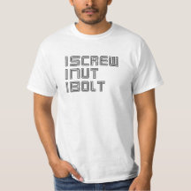 Ich ziehe eine Schraube an, an der ich lustige min