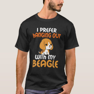 Ich ziehe es vor, mit meinem Beagle einen sonnigen T-Shirt