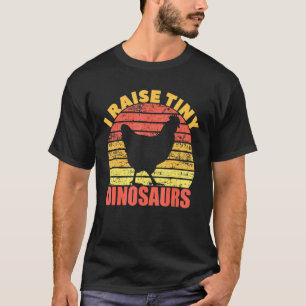 Ich ziehe kleine Dinosaurier auf Vintage-Hühnerli T-Shirt