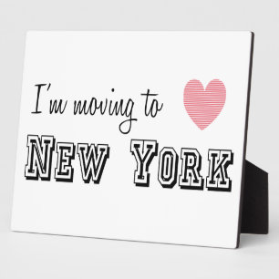 Ich ziehe nach New York Fotoplatte