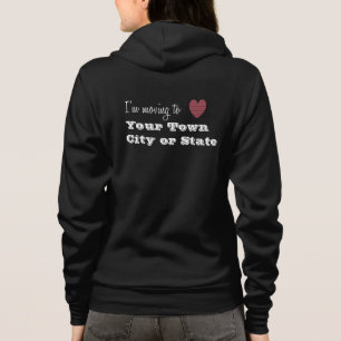Ich ziehe nach... Personalisiert Hoodie
