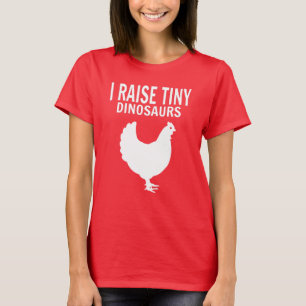 Ich ziehe winzige Dinosaurier auf T-Shirt - Hühner