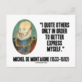 Ich zitiere nur andere, um mich besser auszudrücke postkarte