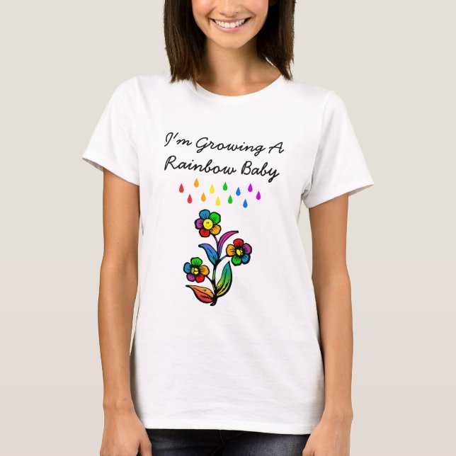 Ich züchte einen Rainbow Baby-T - Shirt für die Mu (Vorderseite)