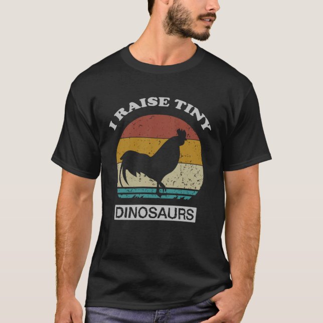 Ich züchte Tiny Dinosaurier Hühnerfleisch-Bauer T-Shirt (Vorderseite)
