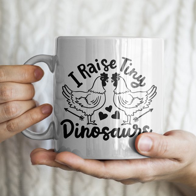 "Ich züchte winzige Dinosaurier" Funny Chicken Tas Kaffeetasse (Von Creator hochgeladen)