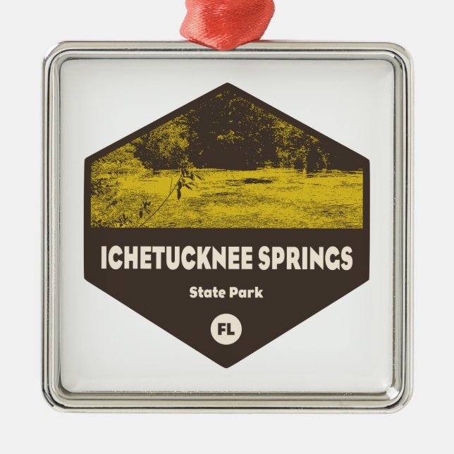 Ichetucknee Springs Staaten Park Florida Ornament Aus Metall (Vorne)