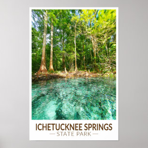 Ichetucknee Springs State Park Florida Aquarell Poster