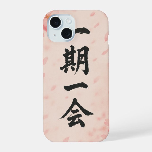 Ichigo Ichie Sakura Zen iPhone Case  iPhone 15 Hülle (Rückseite)