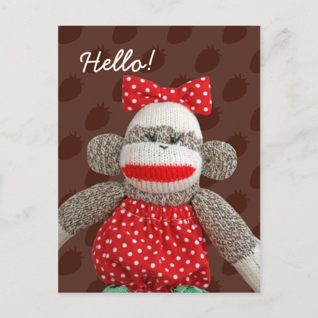 Ichigo Sock Monkey Postkarten (Vorderseite)