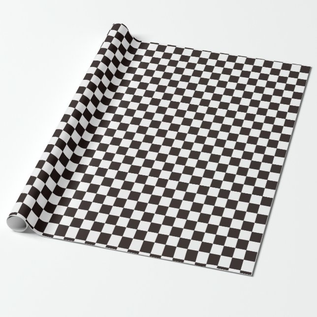 Ichimatsu japan traditionelles Muster schwarz Geschenkpapier (Ungerollt)