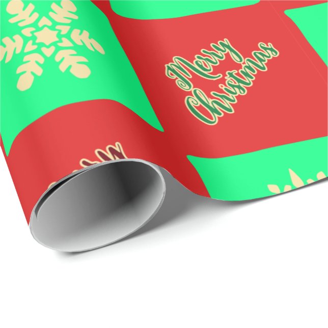 Ichimatsu Weihnachtsmuster Geschenkpapier (Rolleneckpunkt)