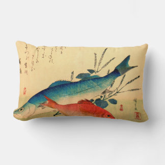 Ichiryusai HIROSHIGE Japanischer Fisch Wildpilz Lendenkissen