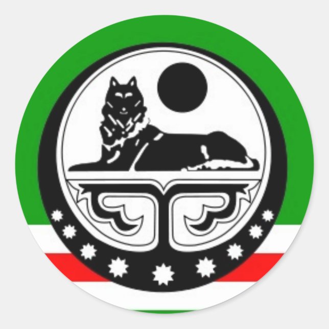 Ichkeria Runder Aufkleber (Vorderseite)