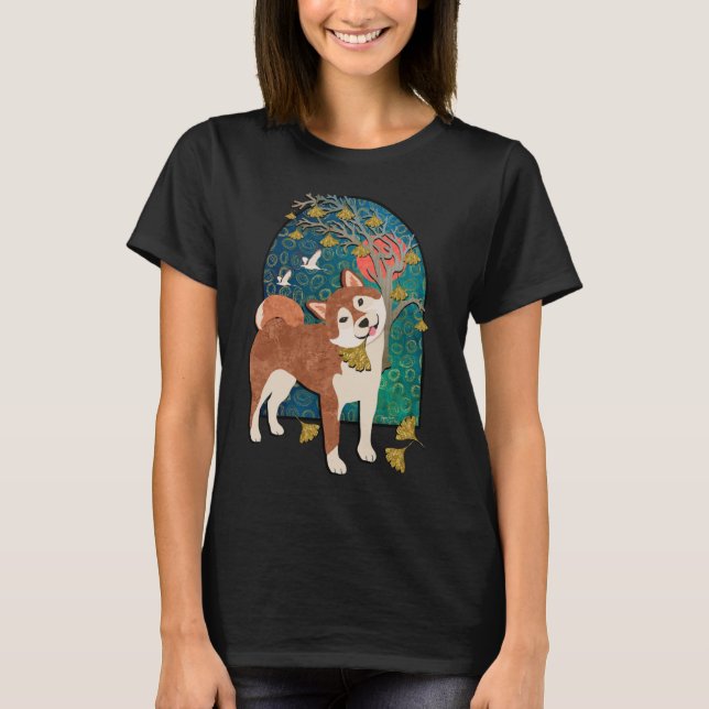 ICHO SHIBA Shiba Inu dunkle Shirt Stile (Vorderseite)