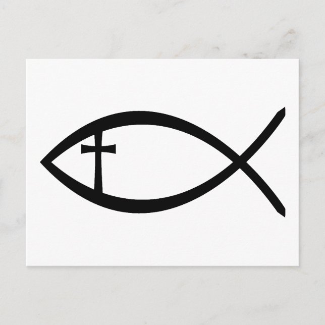Ichthus Christlich Fisch Postkarte (Vorderseite)