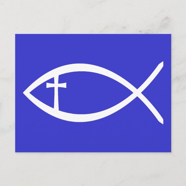 Ichthus Christlich Fisch Postkarte (Vorderseite)