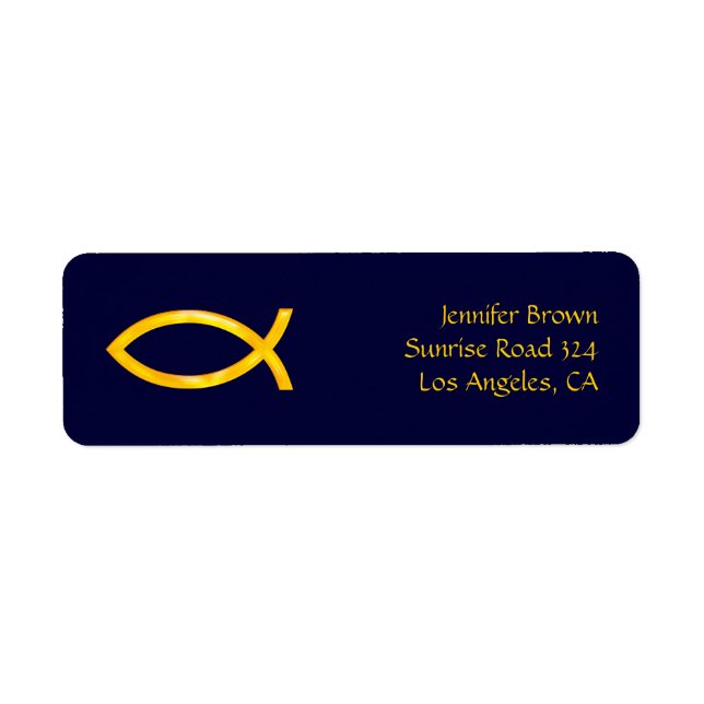 Ichthus - Christliches Fischsymbol - Adressenkennz (Vorne)