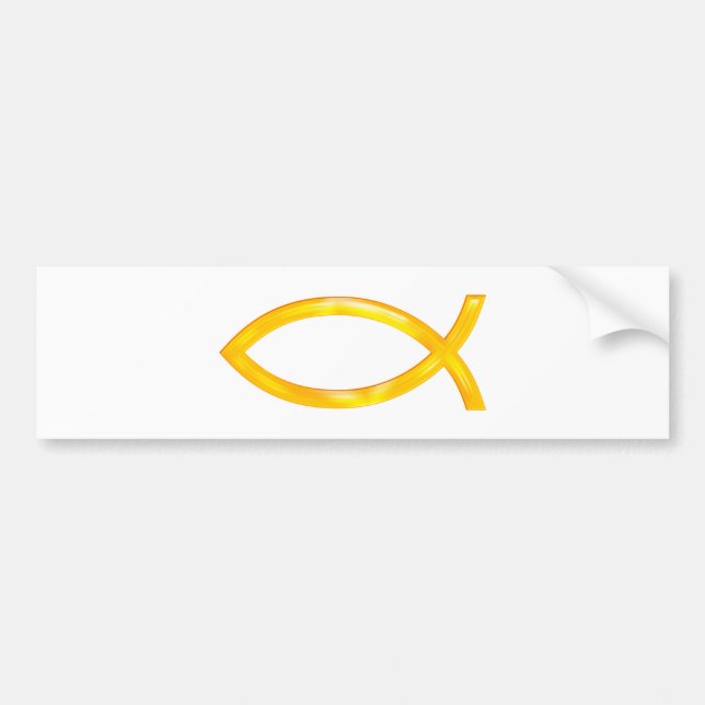 Ichthus - Christliches Fischsymbol Autoaufkleber (Vorne)