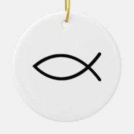 Ichthus Fisch-Symbol Keramik Ornament