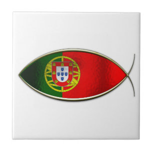 Ichthus - portugiesische Flagge Fliese