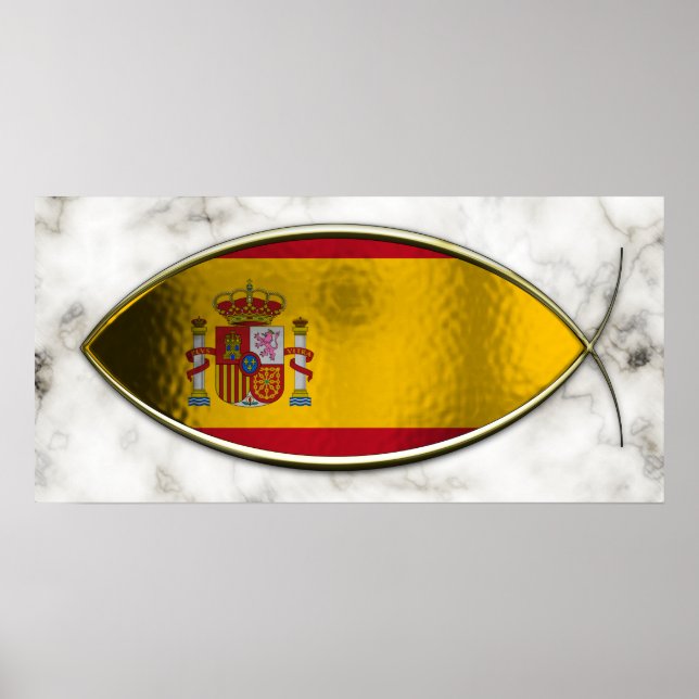 Ichthus - Spanische Flagge Poster (Vorne)